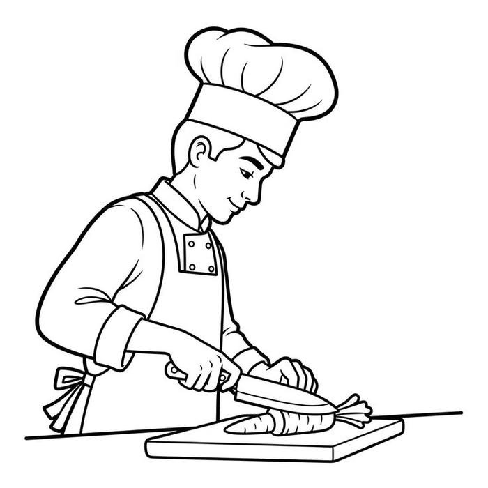 Ảnh nhân vật đầu bếp phong cách dễ thương