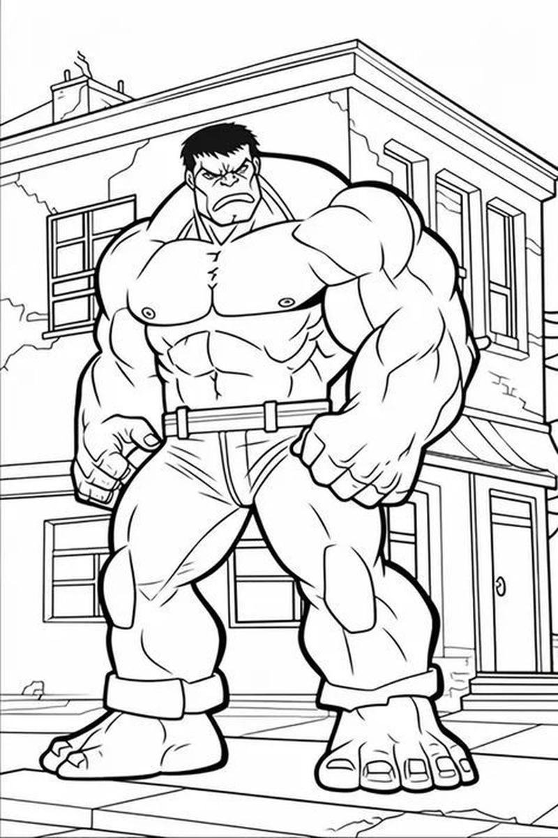 Ảnh phác họa Hulk đang gầm giận dữ