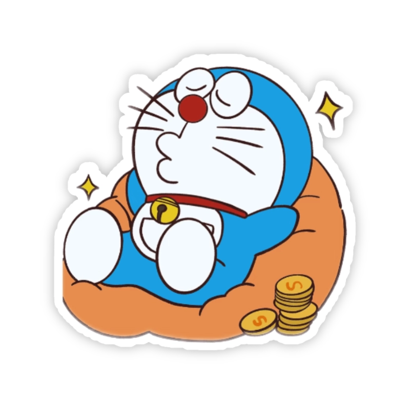 Ảnh sticker doraemon phong cách hoạt hình vui nhộn