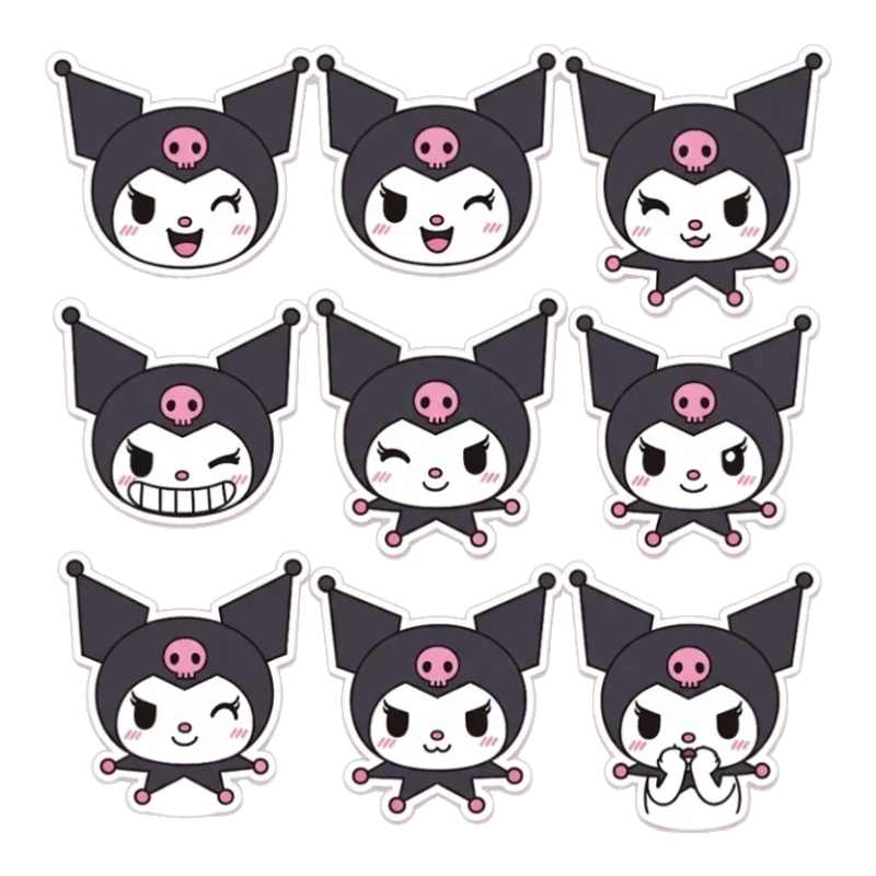 Ảnh sticker kuromi dễ thương cho điện thoại cá nhân