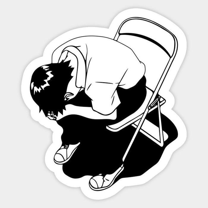 Ảnh sticker trắng đen cute dùng cho giao tiếp mạng xã hội