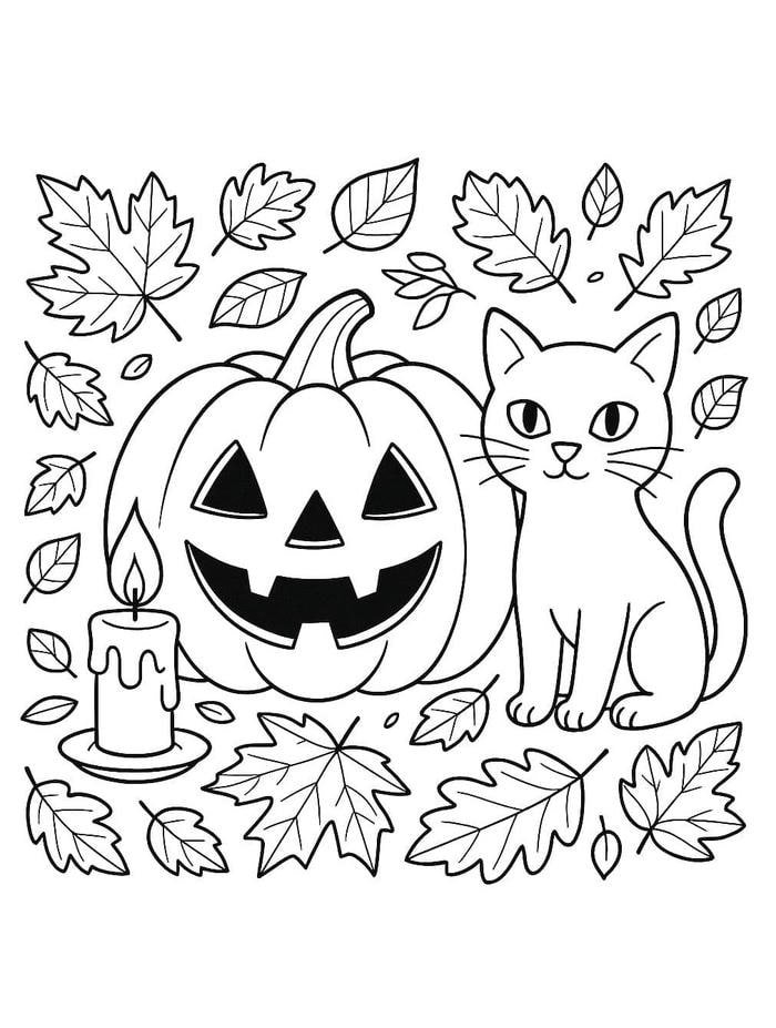 Ảnh tranh tô màu quả bí hallowen đẹp mắt
