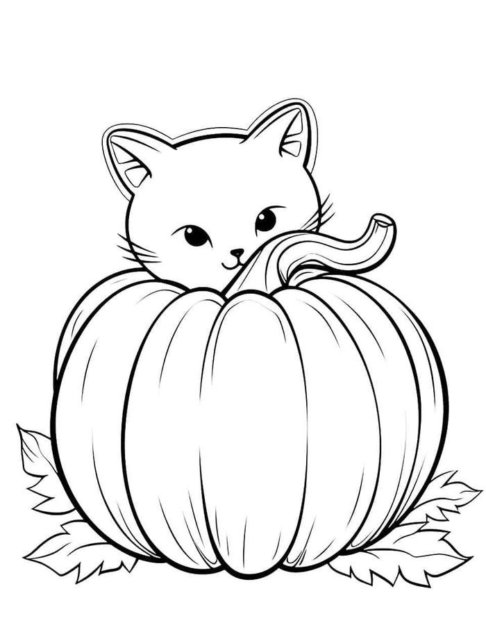 Ảnh tranh tô màu quả bí hallowen nét vẽ rõ