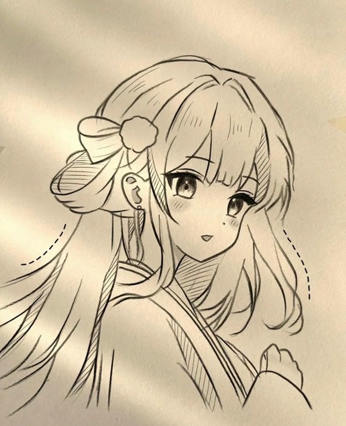Anime cute thể hiện qua nét vẽ mềm