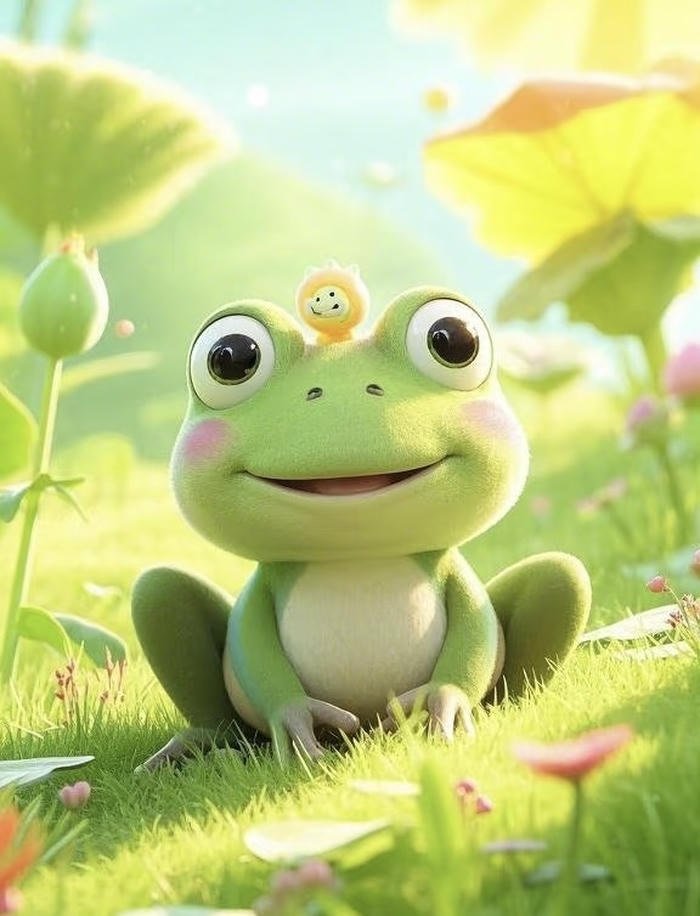 Avatar ếch gương mặt ngộ nghĩnh