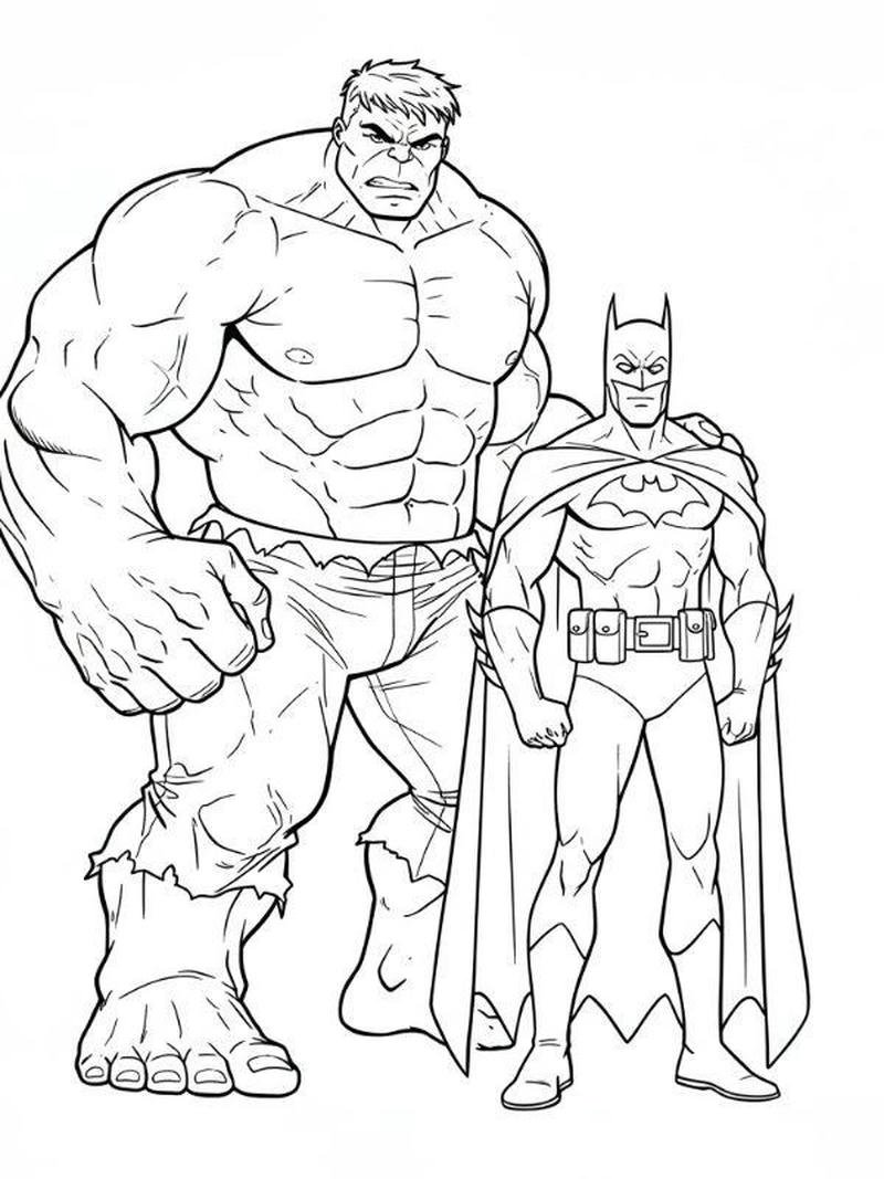 Bản vẽ Hulk cơ bắp phong cách hoạt hình