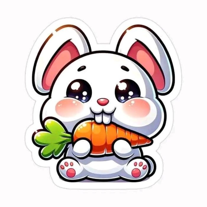 Bức ảnh sticker con vật cute thể hiện hình tượng quen