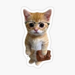 Bức ảnh sticker mèo mang nét vẽ vui nhộn