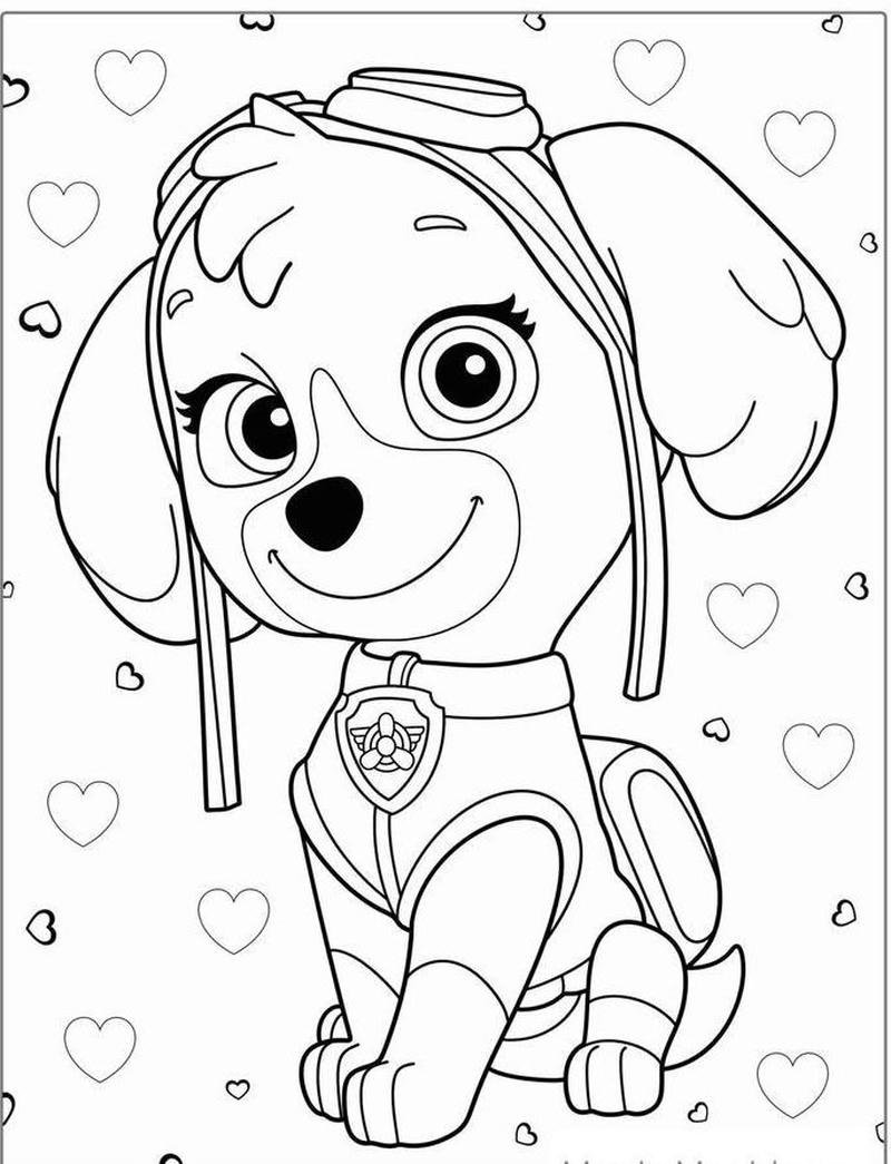 Bức ảnh tranh tô màu Paw Patrol rõ nét