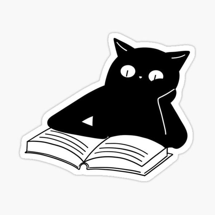 Bức hình sticker mèo phù hợp dùng hằng ngày