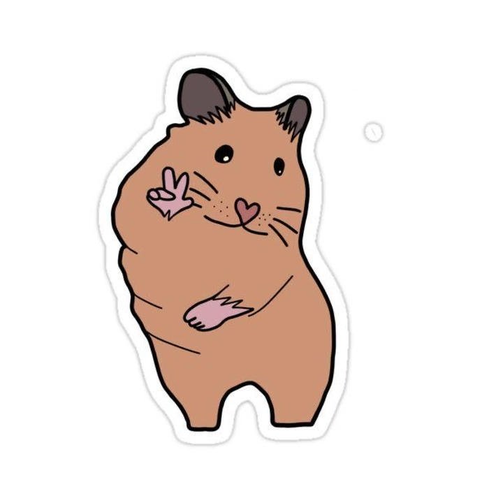 Bức hình vẽ sticker cute mini cho người thích sáng tạo