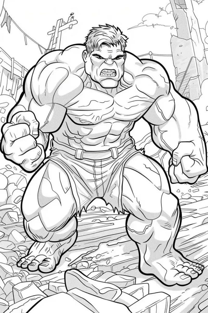 Bức phác họa Hulk mỉm cười thân thiện