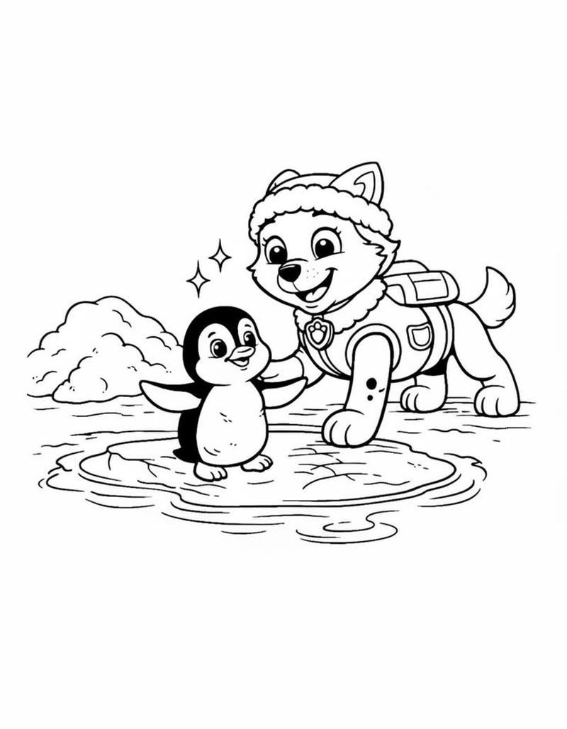Bức vẽ nhân vật Paw Patrol đáng yêu
