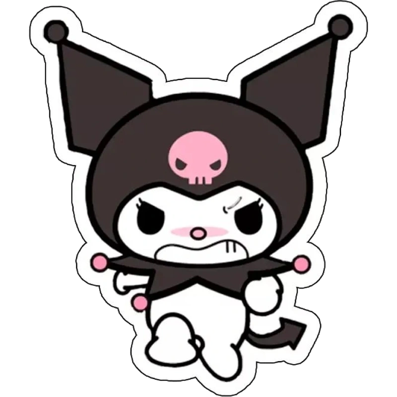 Chi tiết sticker kuromi với đường nét rõ ràng