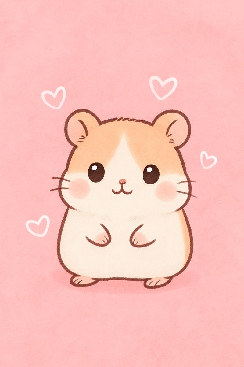 Chuột hamster nhỏ với khuôn mặt thể hiện sự ngây thơ