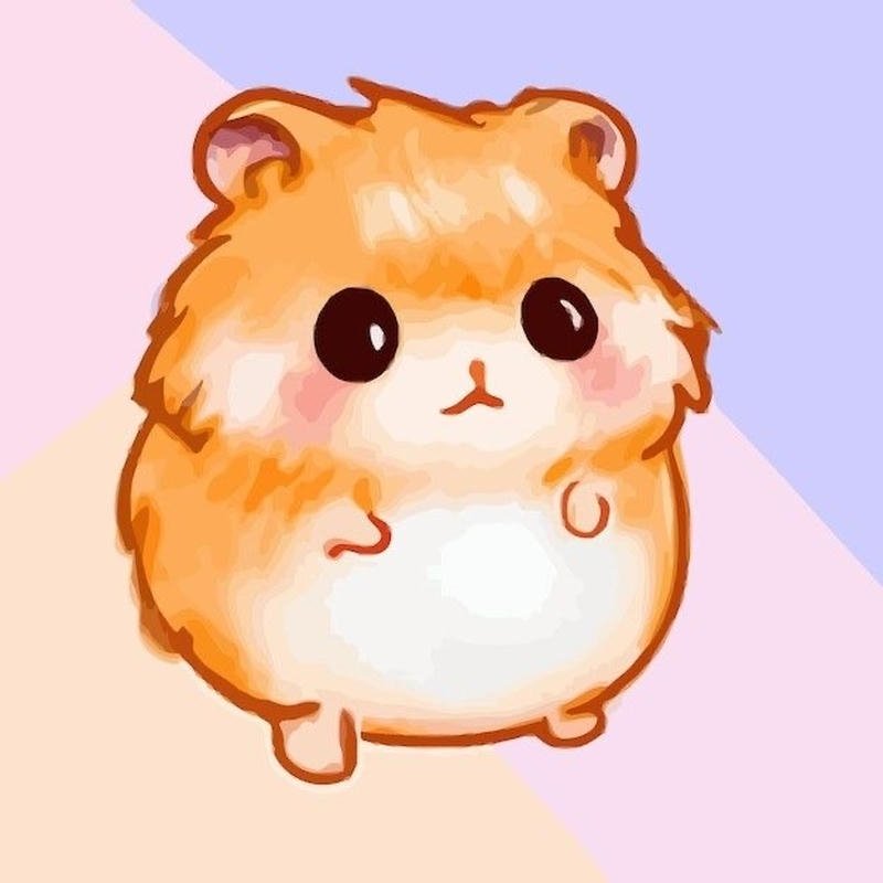 Chuột hamster nhỏ xinh với má phồng tròn rõ