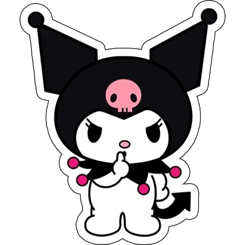 Góc nhìn sticker kuromi với thiết kế dễ thương nổi bật