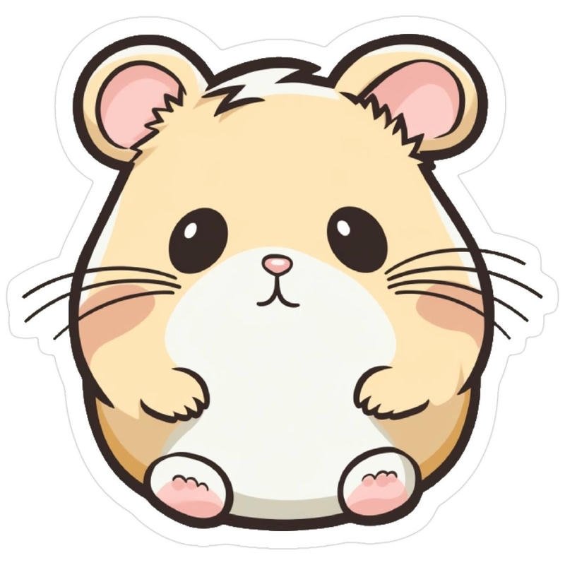 Hamster nhỏ nằm thư giãn với thân hình tròn mềm