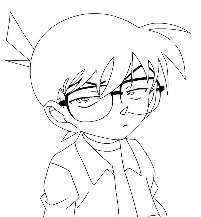 Hình ảnh Conan hoạt hình phong cách anime