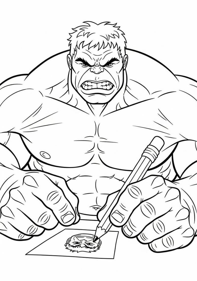 Hình ảnh Hulk cơ bắp phong cách hoạt hình