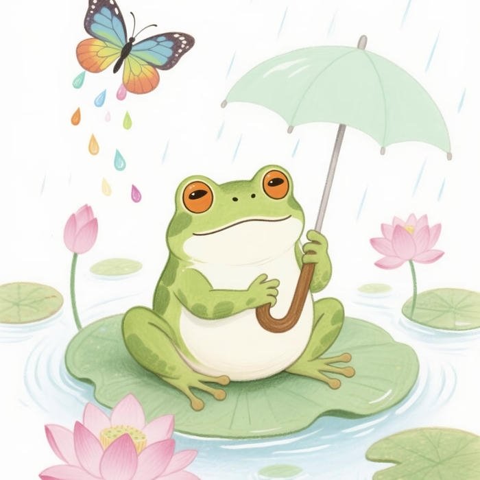 Hình ảnh ếch cảm giác vui tươi