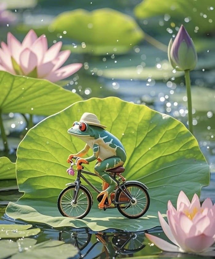 Hình ảnh ếch dáng đứng vui