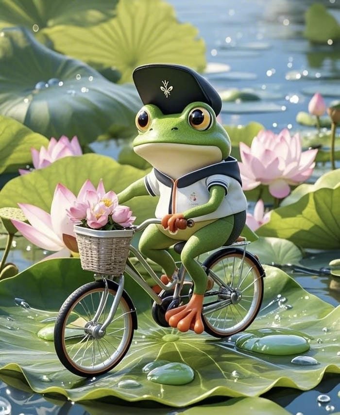 Hình ảnh ếch nét mặt tươi