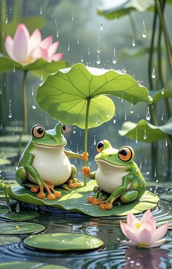 Hình ảnh ếch nụ cười hồn nhiên