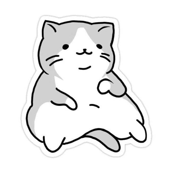 Hình ảnh sticker mèo dùng phổ biến khi chat