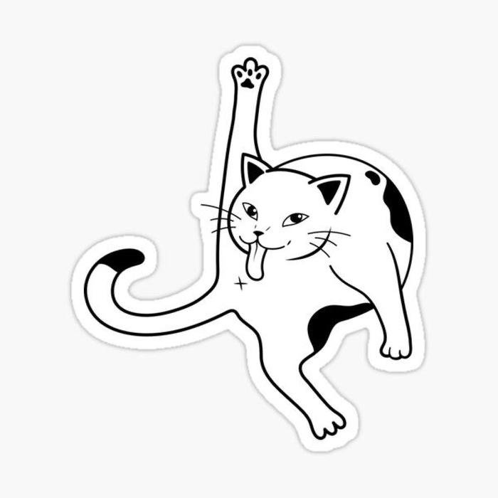 Hình ảnh sticker mèo dùng trong hội thoại bạn bè