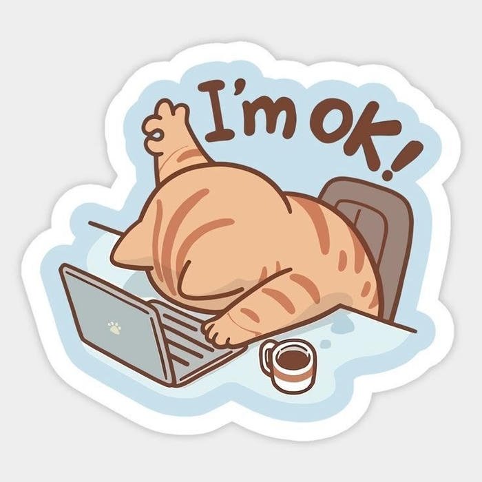 Hình ảnh sticker mèo thể hiện cá tính đáng yêu
