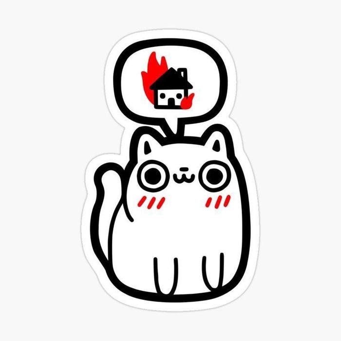 Hình ảnh sticker mèo thể hiện nét vui nhộn