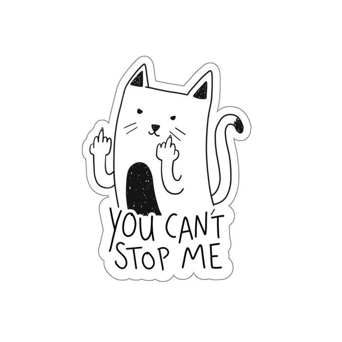 Hình ảnh sticker trắng đen cute tạo điểm nhấn trang trí
