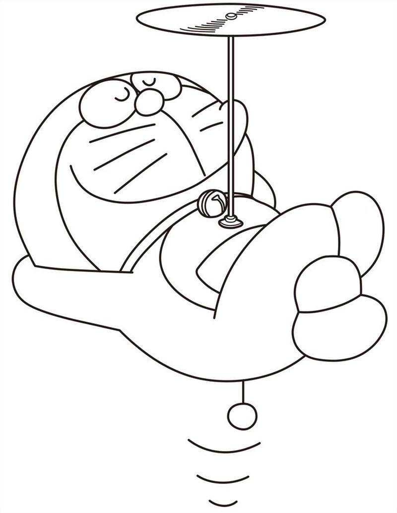 Hình ảnh tranh tô màu Doraemon rõ nét