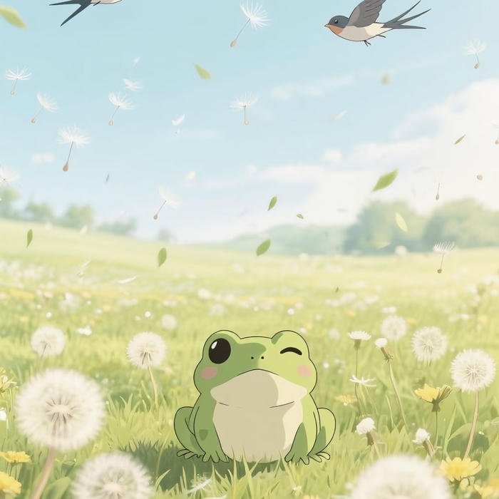 Hình anime ếch ánh mắt sáng