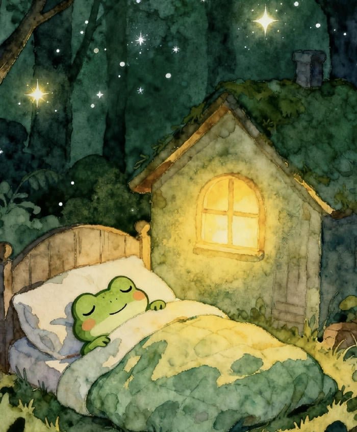 Hình anime ếch dáng vẻ vui nhộn