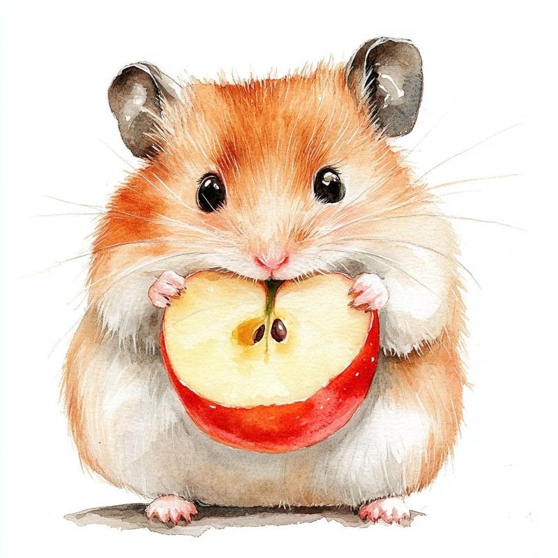 Hình chuột hamster cười tươi với gương mặt tròn xinh