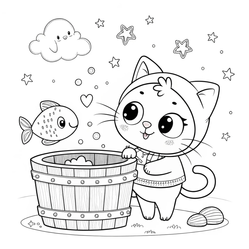 Hình con mèo dễ thương đang chơi đùa nhẹ nhàng