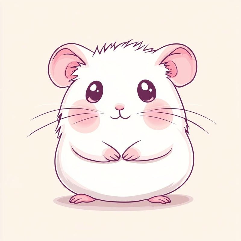 Hình hamster nhỏ ăn hạt với dáng vẻ tinh nghịch