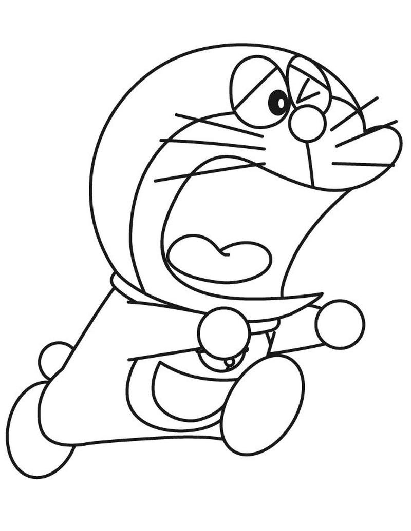 Hình minh họa tranh tô màu Doraemon cho bé