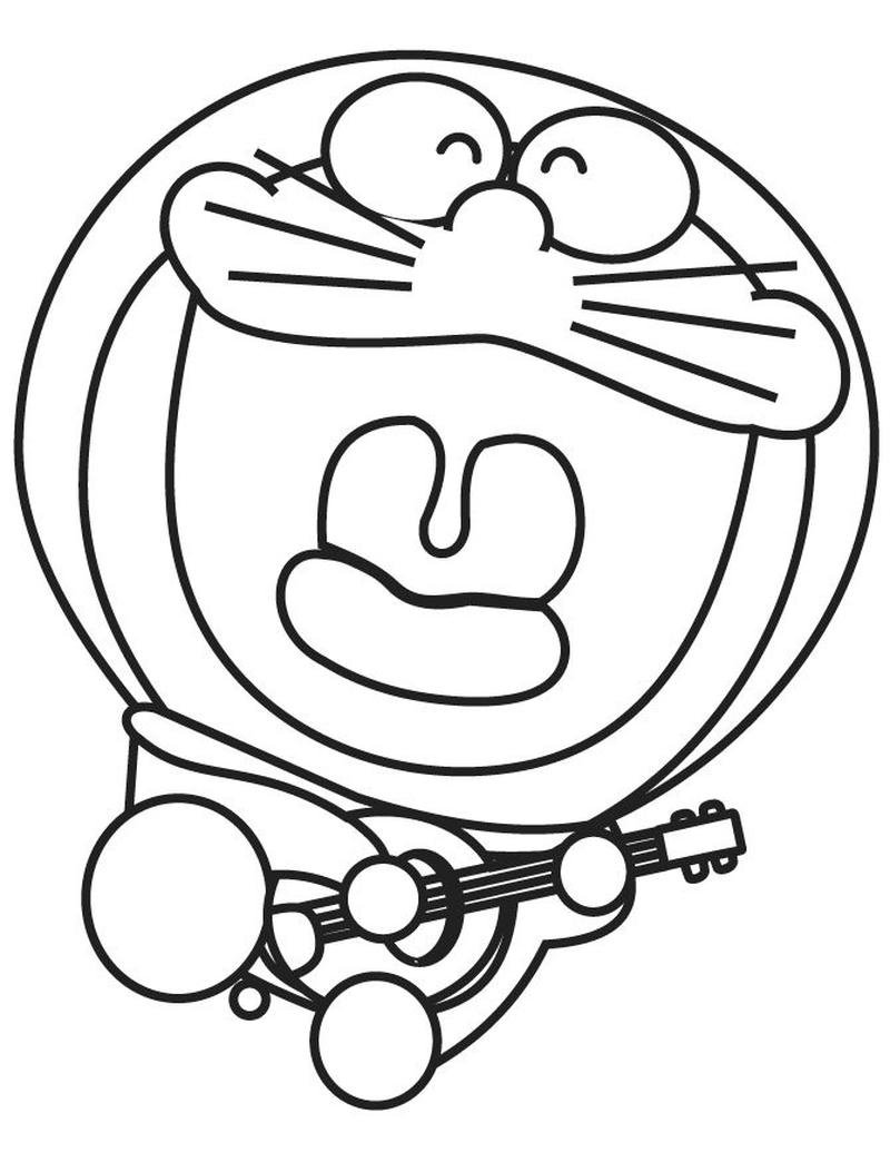 Hình phác họa Doraemon đơn giản cho trẻ nhỏ