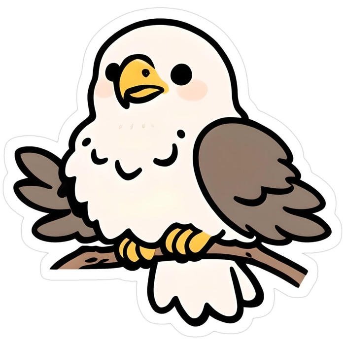 Hình sticker con vật cute có đường nét rõ ràng