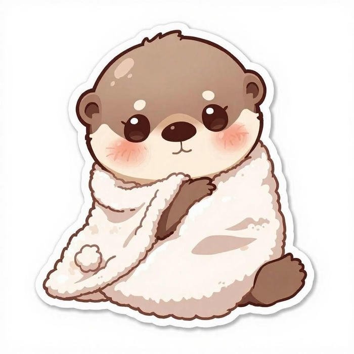 Hình sticker con vật cute mang yếu tố nhận diện thị giác