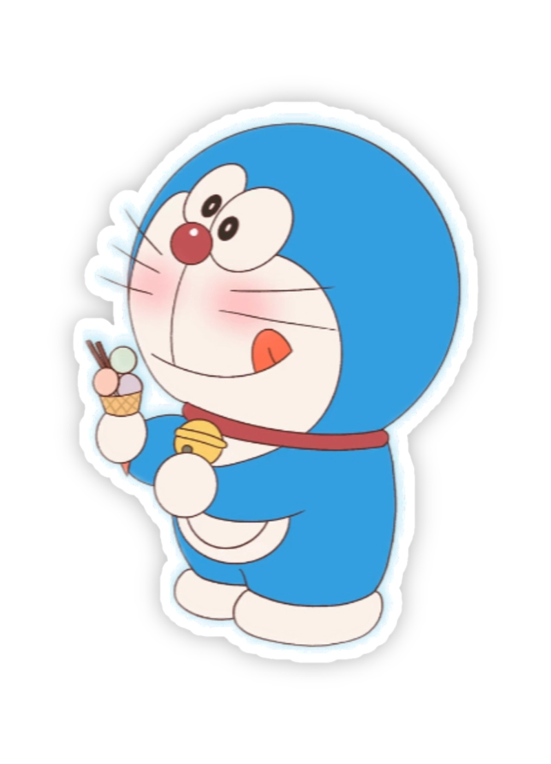 Hình sticker doraemon nét vẽ mềm mại đáng yêu