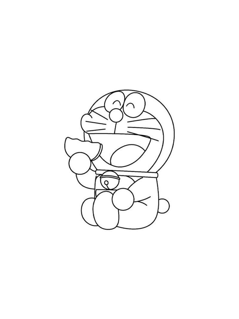 Hình thiết kế tranh tô màu Doraemon đơn giản