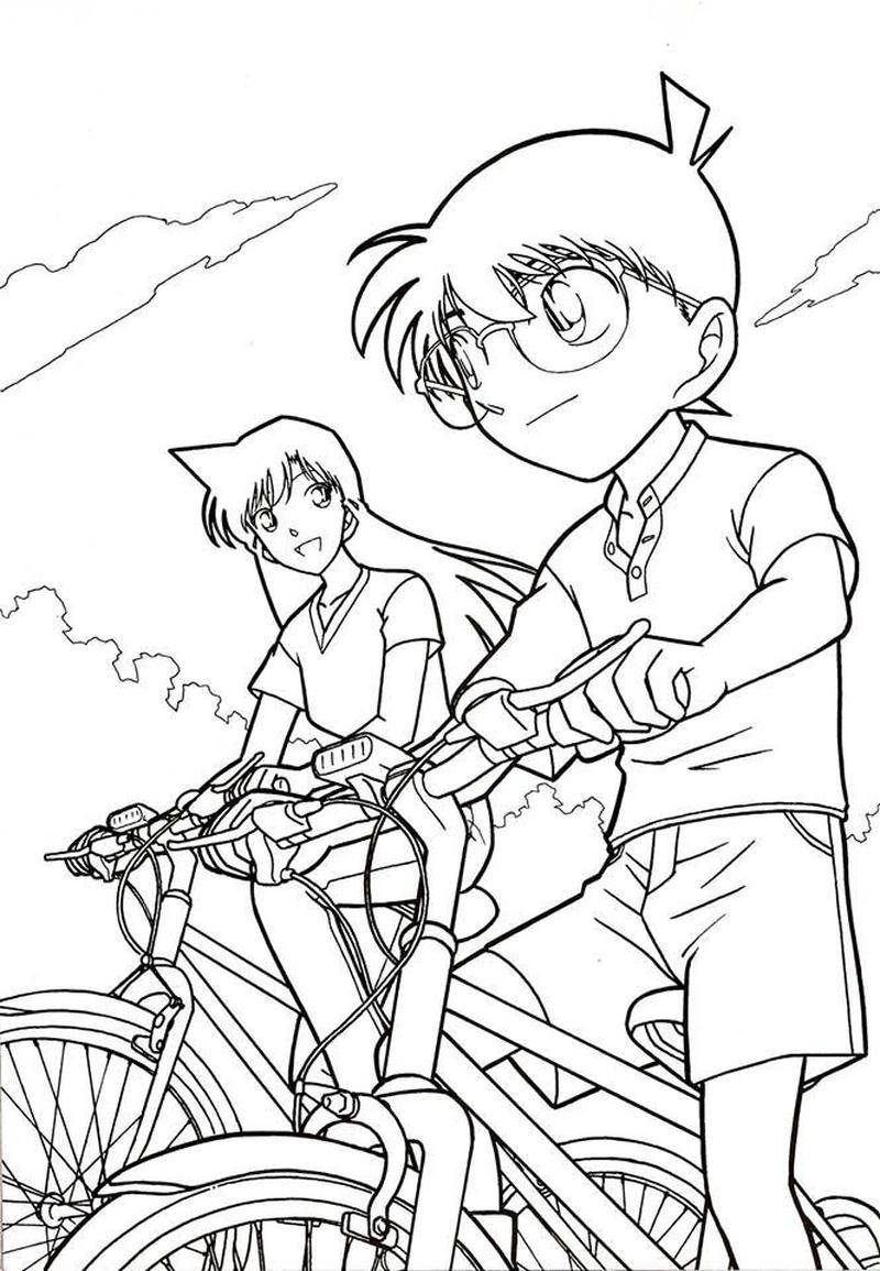 Hình vẽ Conan anime cho trẻ em tô màu