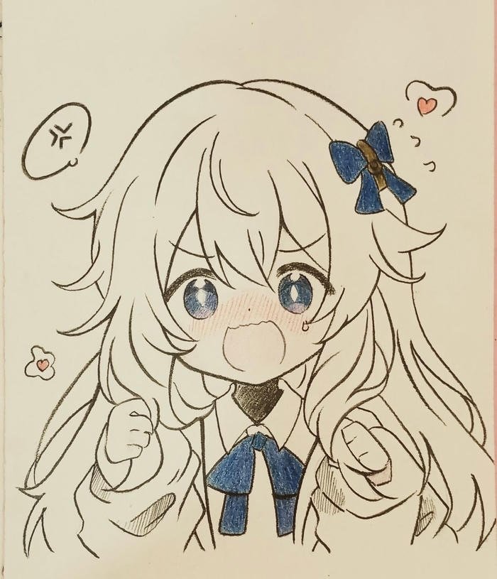 Hình vẽ anime cute nhân vật đáng yêu