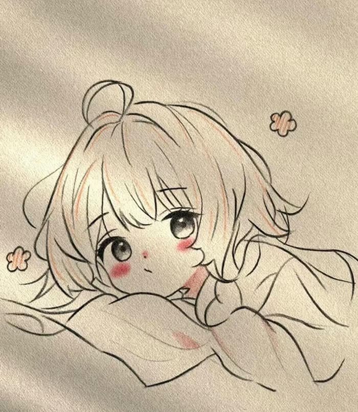 Hình vẽ anime cute phong cách gần gũi