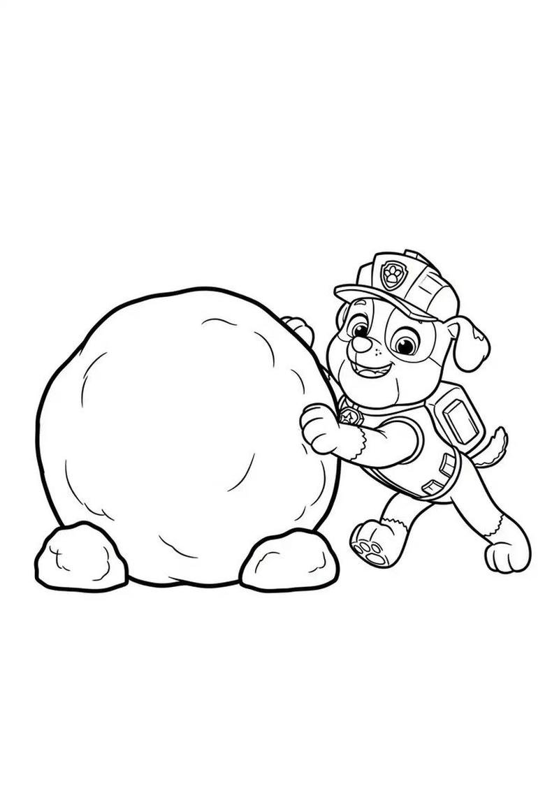 Hình vẽ chú chó cứu hộ tranh tô màu Paw Patrol