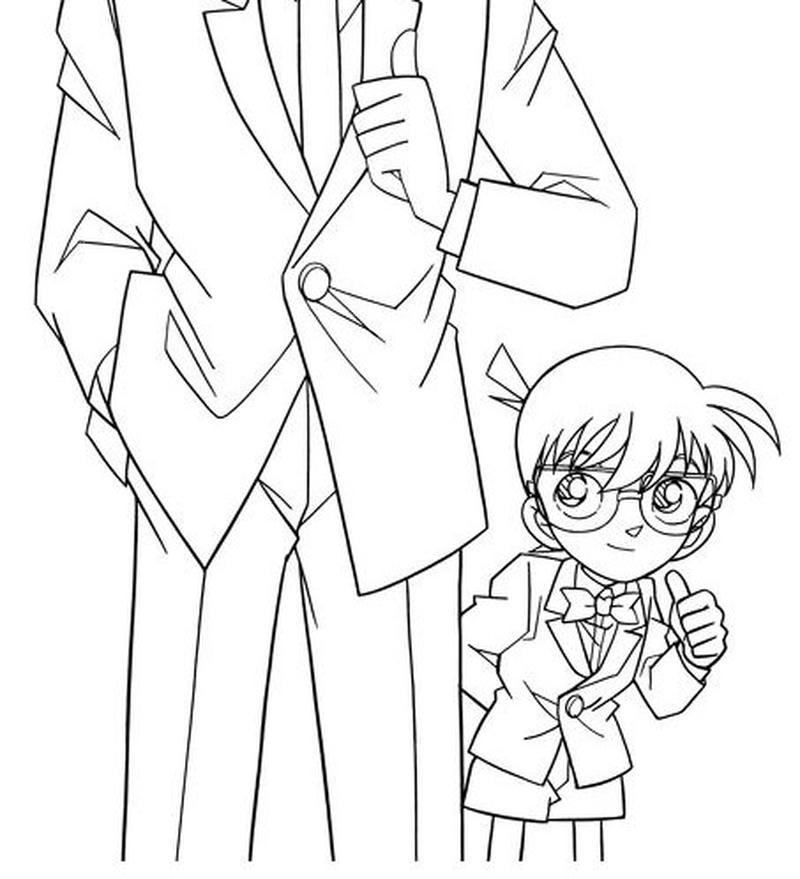 Hình vẽ nhân vật Conan phong cách chibi